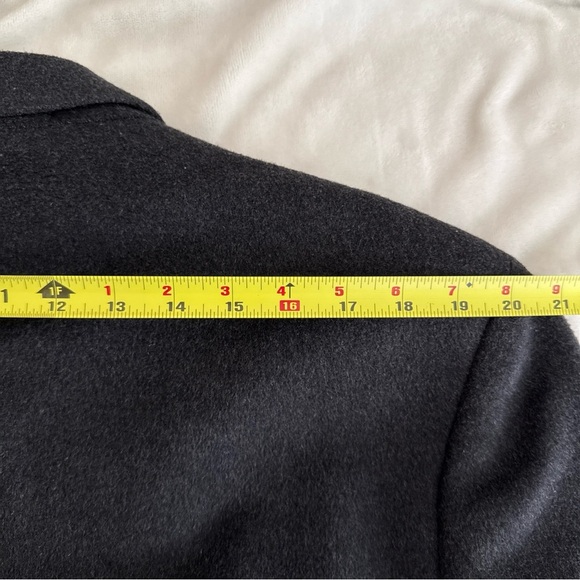 Kuppenheimer Men's Gray Cashmere Wool Blend Overcoat Trench Coat Size 47 - Picture 12 of 16